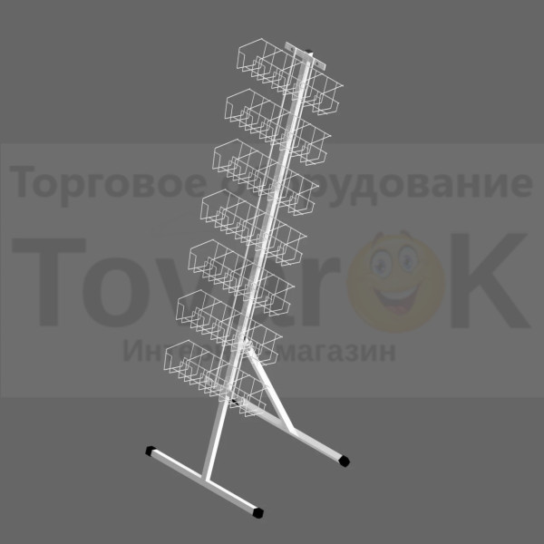 Стойка напольная под семена наклонная (28 карманов)
